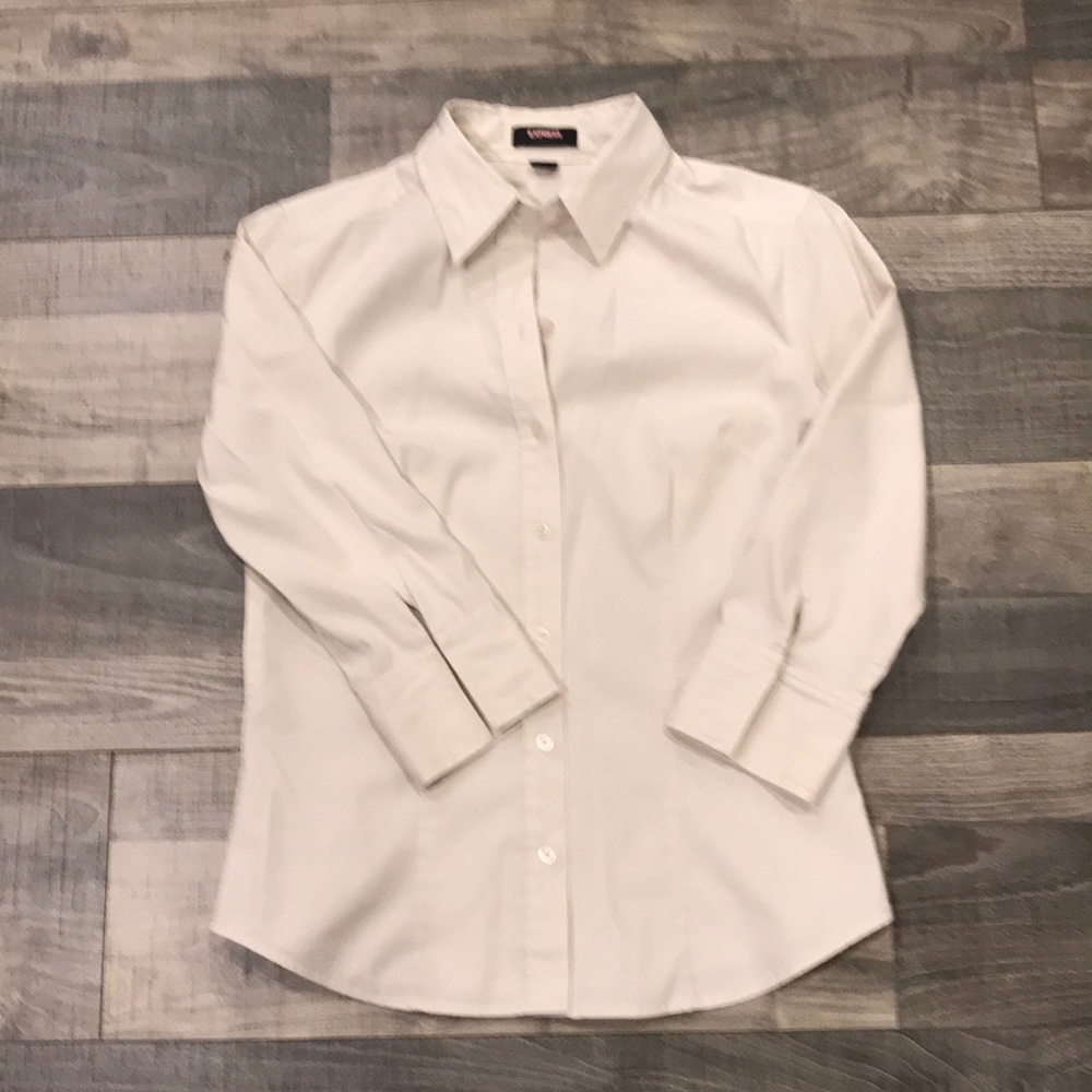 Express Cream 3/4 Sleeve Blouse